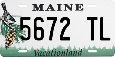 ME license plate 5672TL
