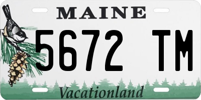 ME license plate 5672TM
