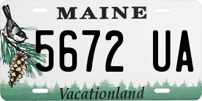 ME license plate 5672UA