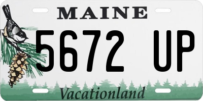 ME license plate 5672UP