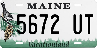 ME license plate 5672UT