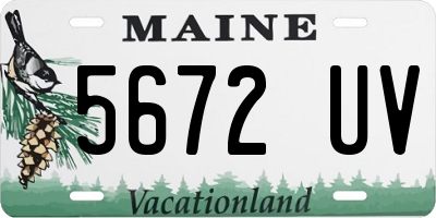 ME license plate 5672UV