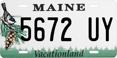 ME license plate 5672UY