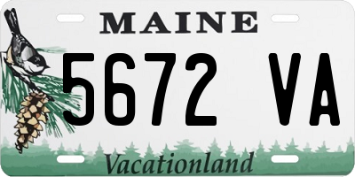 ME license plate 5672VA