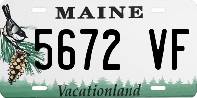 ME license plate 5672VF