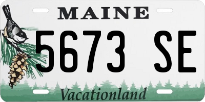 ME license plate 5673SE