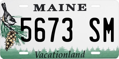 ME license plate 5673SM