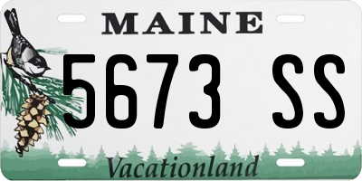 ME license plate 5673SS