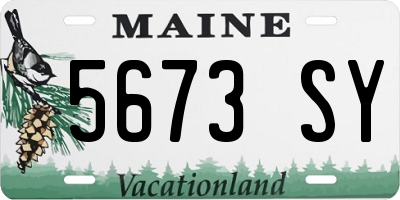 ME license plate 5673SY