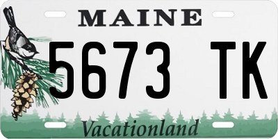ME license plate 5673TK