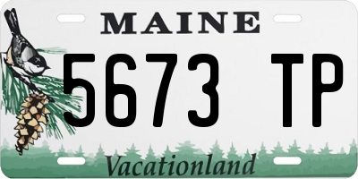 ME license plate 5673TP