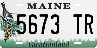 ME license plate 5673TR