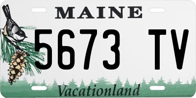 ME license plate 5673TV