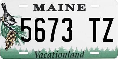 ME license plate 5673TZ
