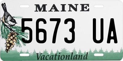 ME license plate 5673UA
