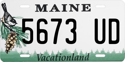 ME license plate 5673UD