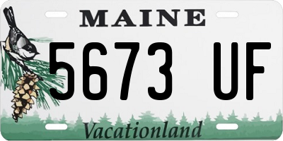 ME license plate 5673UF