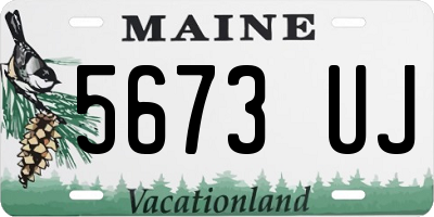 ME license plate 5673UJ
