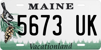 ME license plate 5673UK