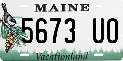 ME license plate 5673UO