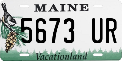 ME license plate 5673UR