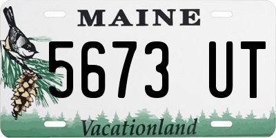 ME license plate 5673UT