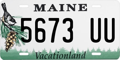 ME license plate 5673UU