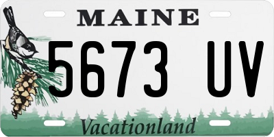 ME license plate 5673UV