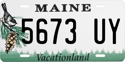 ME license plate 5673UY