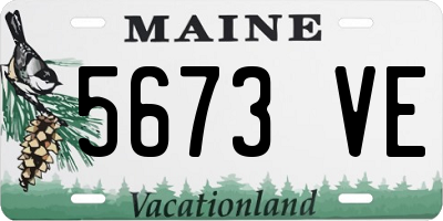 ME license plate 5673VE