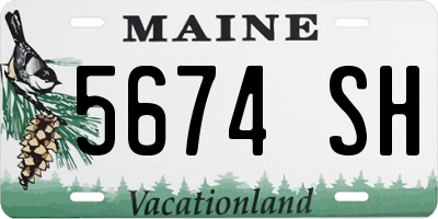ME license plate 5674SH
