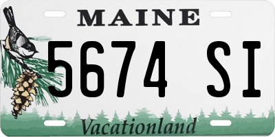 ME license plate 5674SI