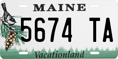 ME license plate 5674TA