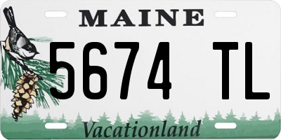 ME license plate 5674TL