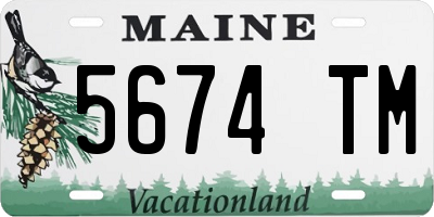 ME license plate 5674TM