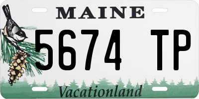 ME license plate 5674TP