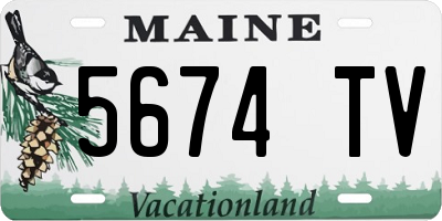 ME license plate 5674TV