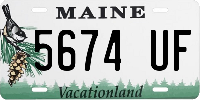 ME license plate 5674UF