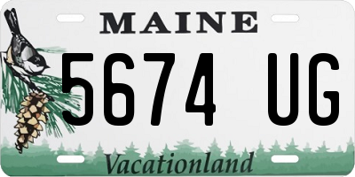 ME license plate 5674UG