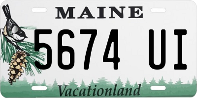 ME license plate 5674UI