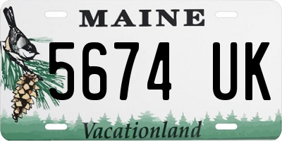 ME license plate 5674UK