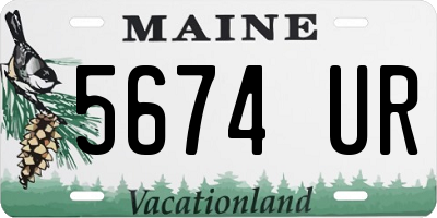 ME license plate 5674UR