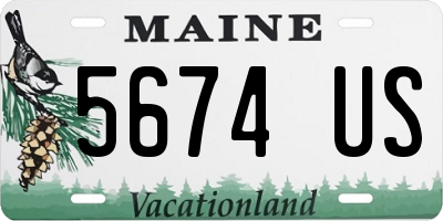 ME license plate 5674US