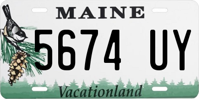 ME license plate 5674UY