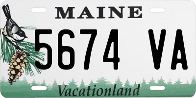 ME license plate 5674VA