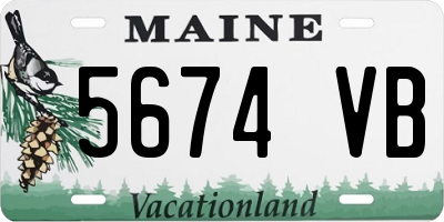 ME license plate 5674VB