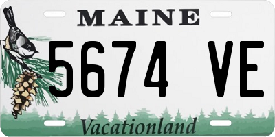 ME license plate 5674VE