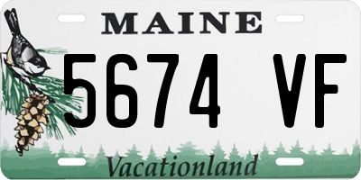 ME license plate 5674VF