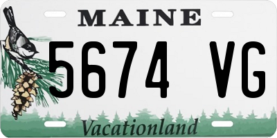 ME license plate 5674VG