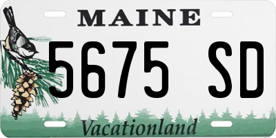 ME license plate 5675SD